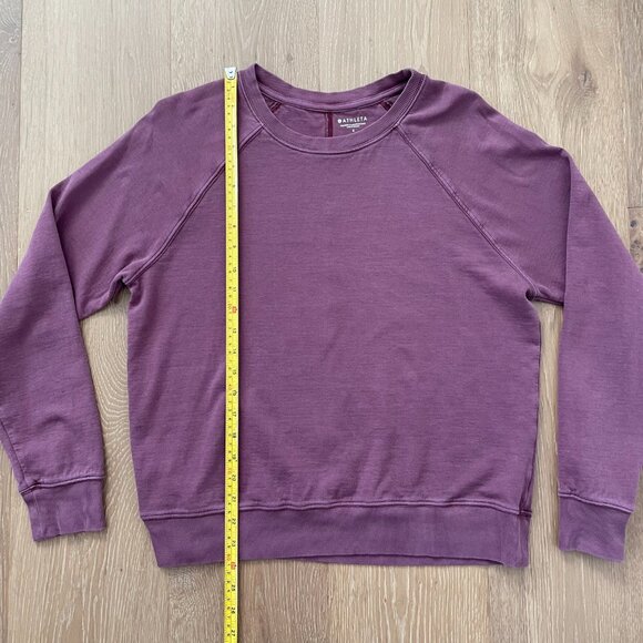 Athleta Sweatshirt Women Small Sundown Antique Burgundy Plum 405162-11 - Picture 6 of 12